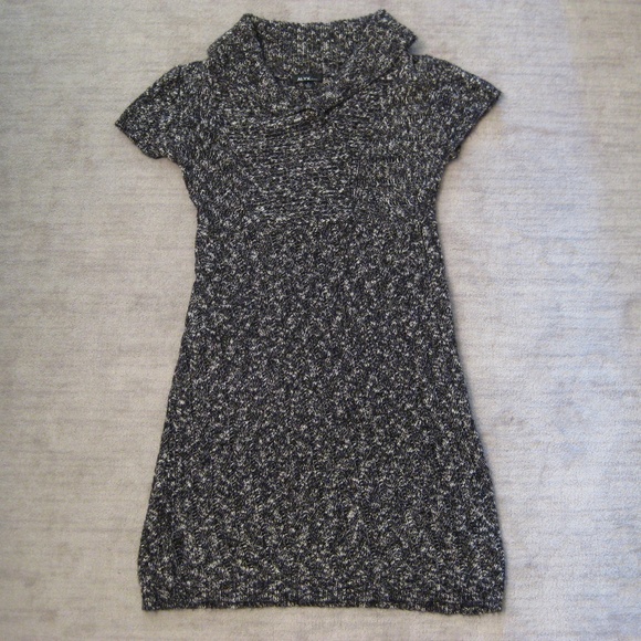 Alyx Dresses & Skirts - Black and White Collared Sweater Dress